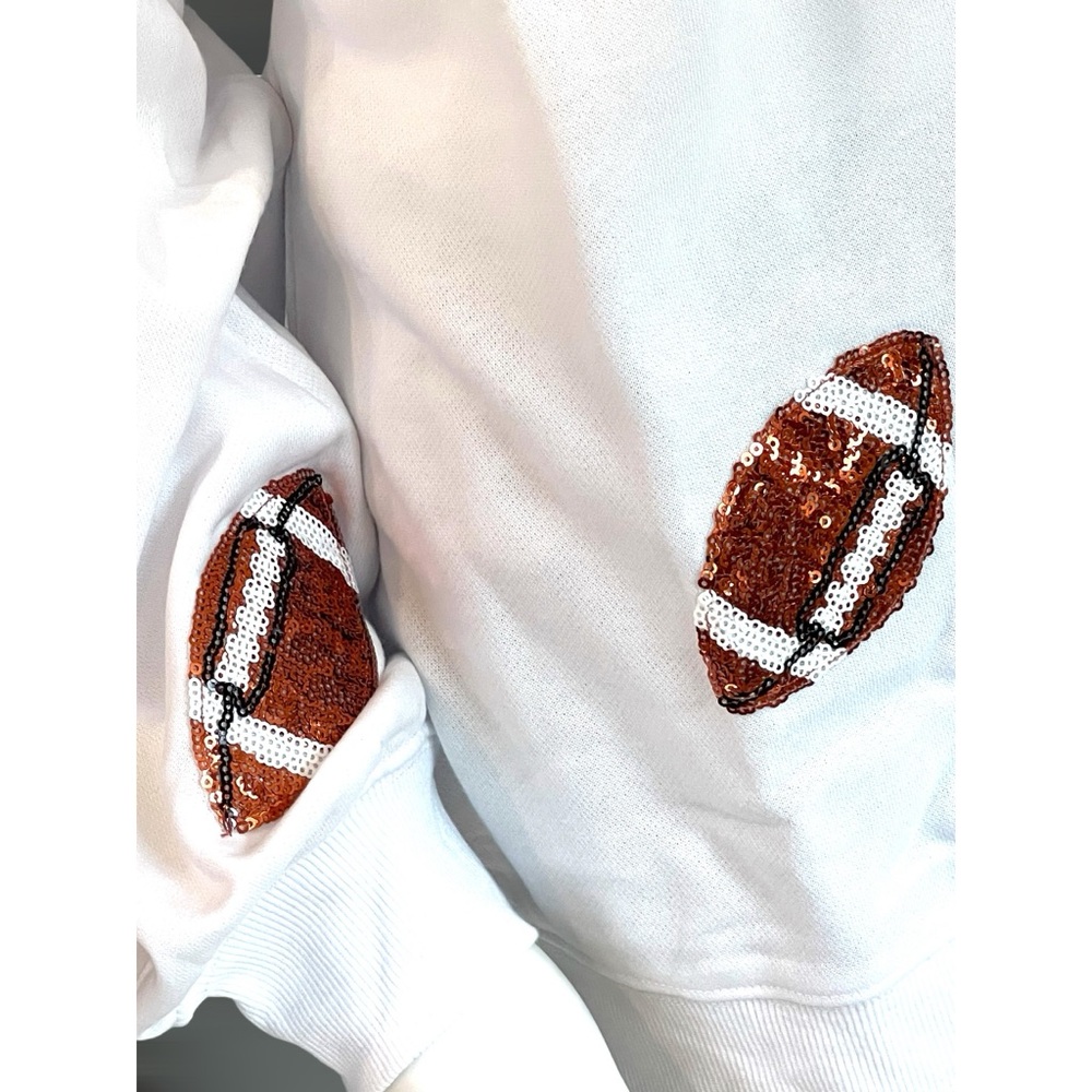Sequin football oversized pull over sz S M L - Picture 4 of 5